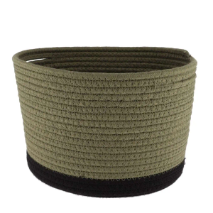 Tendance pletena košara 28x22,5 cm, khaki crna