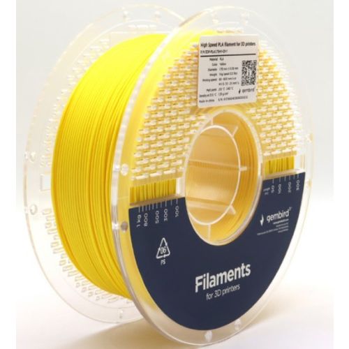 3DP-PLA1.75HY-01-Y PLA filament velike brzine za 3D stampac 1.75mm, kotur 1KG YELLOW slika 2