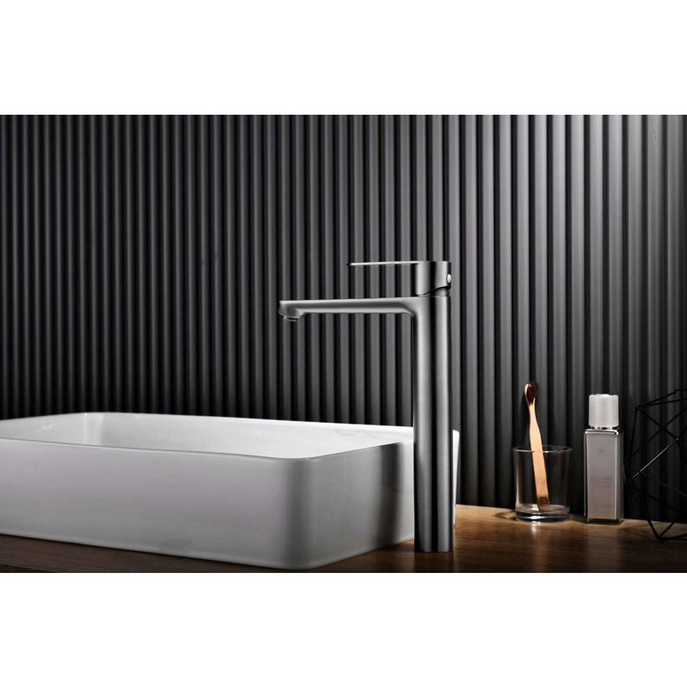 Inter Ceramic visoka slavina za umivaonik venice ss304 gun grey slika 2