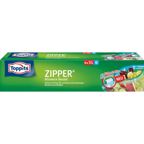 Toppits vrećice Zipper 3L/8 kom (s zatvaračem) slika 1