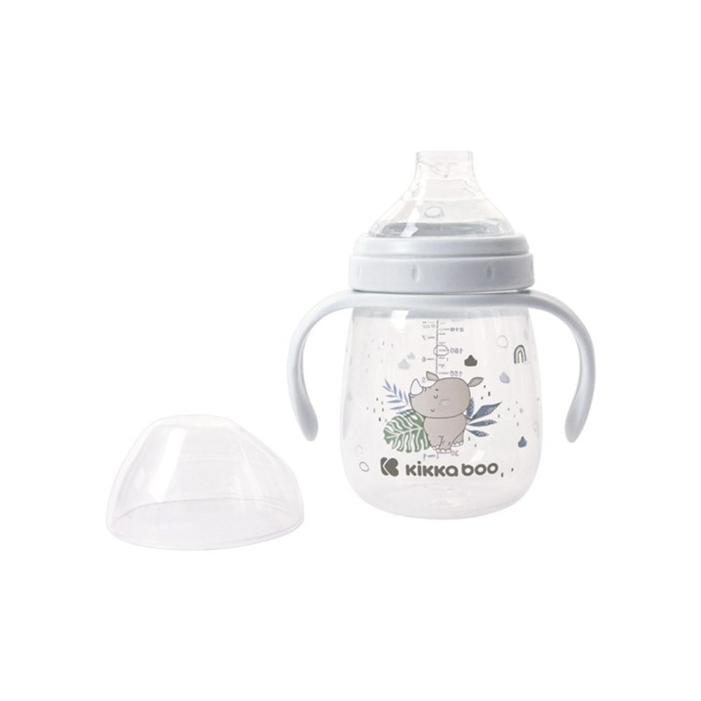 Kikka Boo Flašica/Čaša sa silikonskim grlom Savanna 240ml 6m+ Blue slika 2