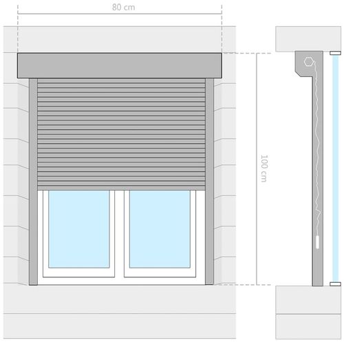 Rolete aluminijske 80 x 100 cm bijele slika 25