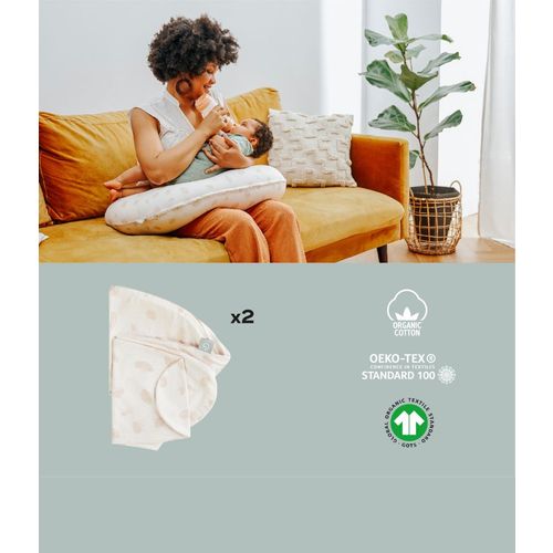 Babymoov jastuk za dojenje 2u1 U-shape/C-shape - Petals Ecru slika 5