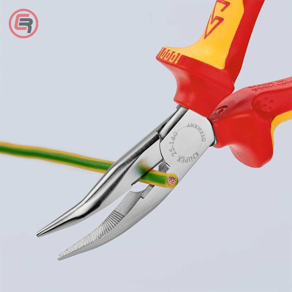 Knipex Kliješta Poluokrugla Špicasta Kriva 160mm 1000V – 25 26 160 slika 4