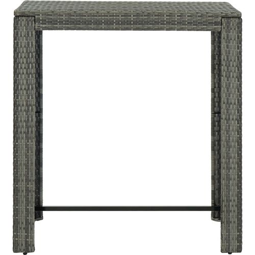 Vrtni barski stol sivi 100 x 60,5 x 110,5 cm od poliratana slika 2
