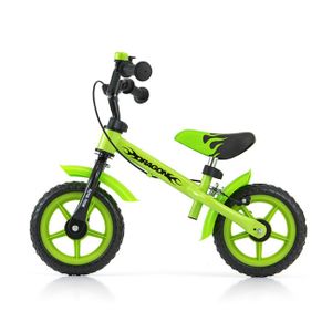Milly Mally dječji bicikl Dragon bez pedala s kočnicom zeleno-crni