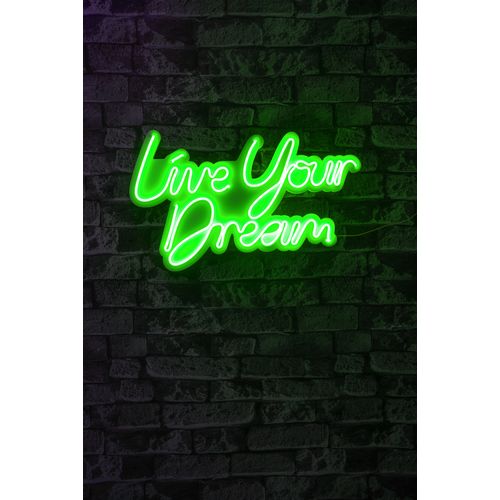 Wallity Ukrasna plastična LED rasvjeta, Live Your Dream - Green slika 2