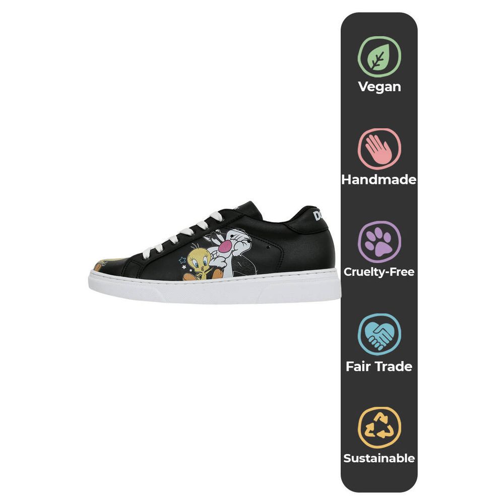 DOGO Ženske patike Ace Sneakers - Najbolji od Tweety i Sylvester u Crnoj Boji slika 6