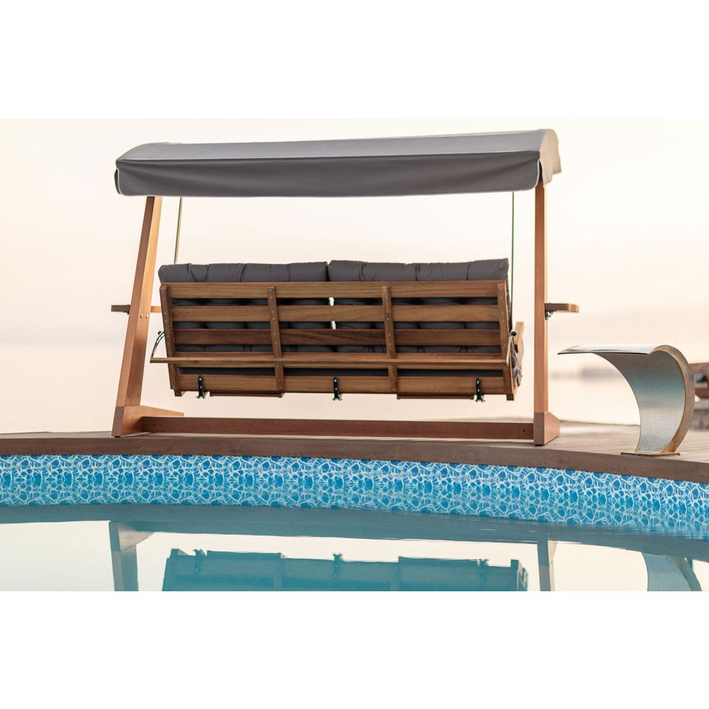 Luna Deluxe 2600 - Antracitni Trostruki Ljuljački Stolac slika 7