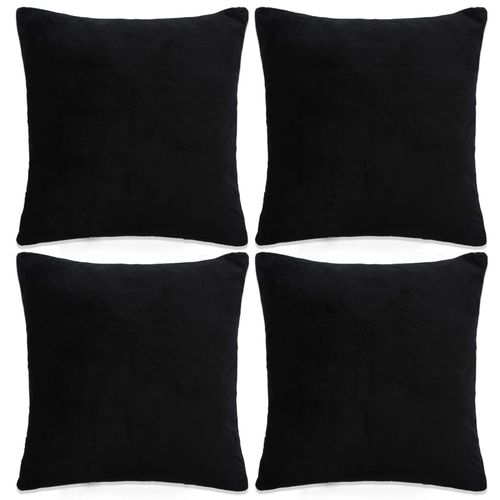 Jastučnice od tkanine 4 kom 80 x 80 cm crne slika 20