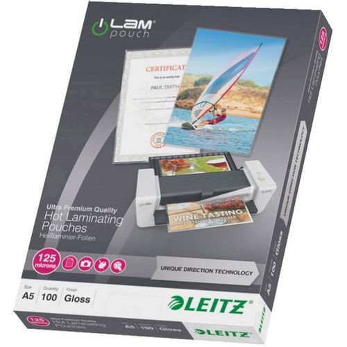 Leitz folija za laminiranje DIN A5 125 micron sjajna  100 St. slika 5