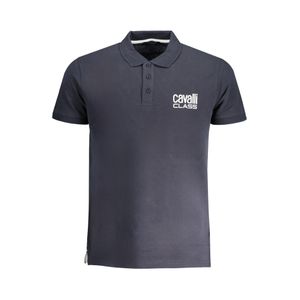 CAVALLI CLASS MEN'S SHORT SLEEVED POLO SHIRT BLUE