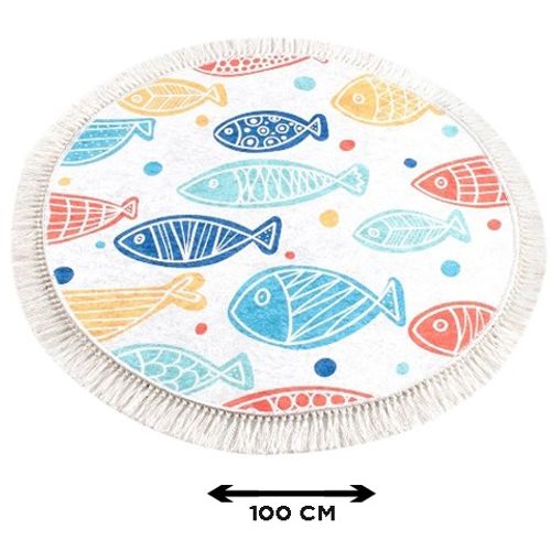 Colourful Cotton Kupaonski tepih, Fish DJT - Colourful (100) slika 3