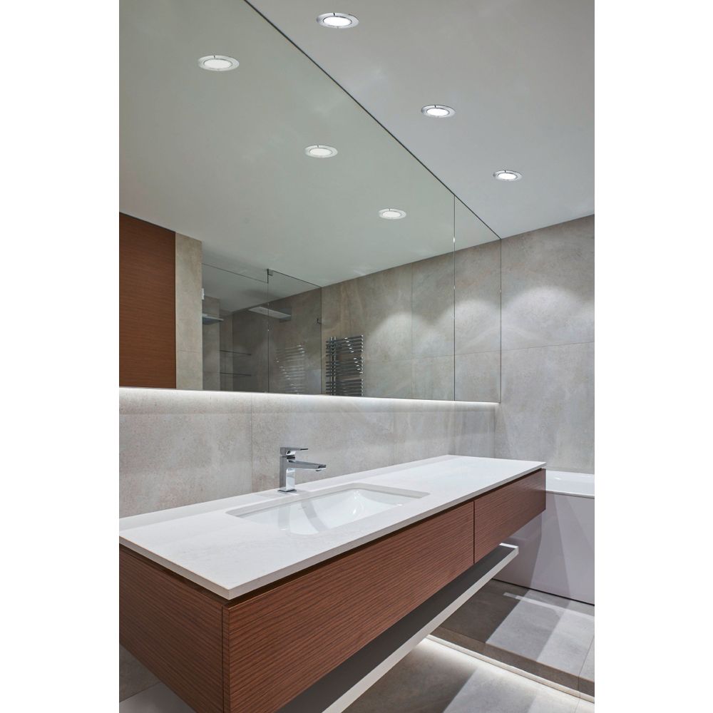 Eglo Fueva 5 ugradbena led, 2,7w, 300lm, prom 86, ip44, bijela/krom/plastika  slika 5