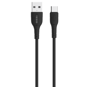 Kabel FIREBIRD by ADDA USB-207-BK, Charge+Data, USB-A na Type-C, 2.1A, 1m, crni