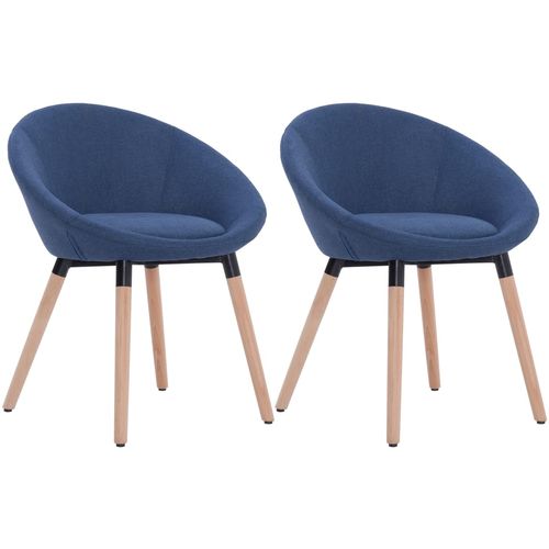 Blagovaonske stolice od tkanine 2 kom plave slika 23