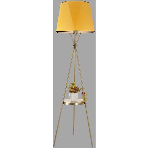 Venedik sehpalı eskitme lambader altıgen hardal abajurlu Mustard Floor Lamp slika 1