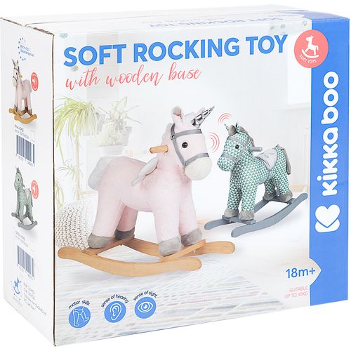 Kikka Boo igračka na ljuljanje sa zvukom Green Horse slika 2