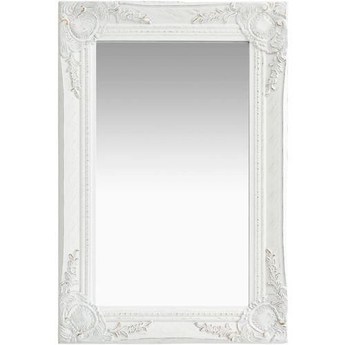 Zidno ogledalo u baroknom stilu 60 x 40 cm bijelo slika 15