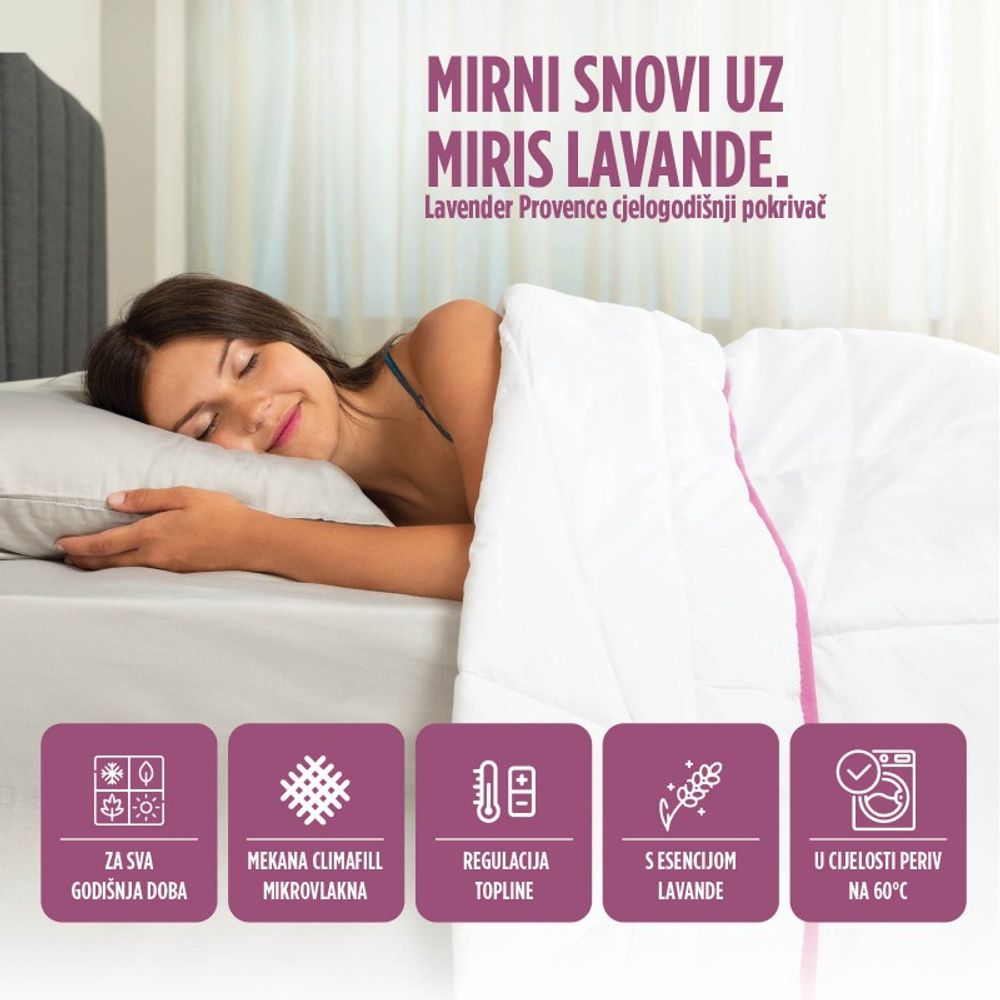 VITAPUR cjelogodišnji prekrivač Lavender 140x200 slika 9