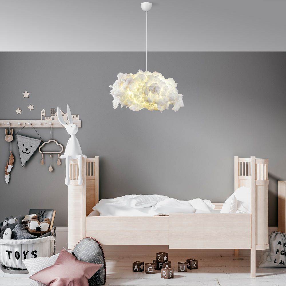 Luster 'Cloud - White White' sa Pamučnom Kapom slika 1