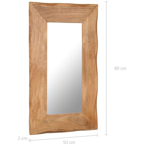 Kozmetičko ogledalo od masivnog bagremovog drva 50 x 80 cm slika 13