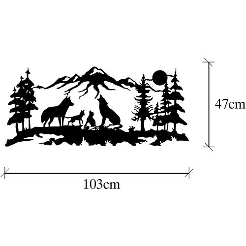 Wallity Metalna zidna dekoracija, Wolf Pack slika 6