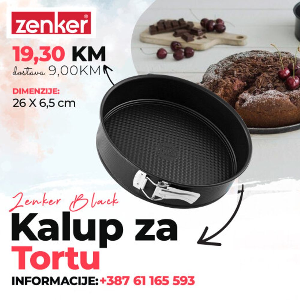 Zenker Kalup za tortu 26x6.5 cm Black slika 1