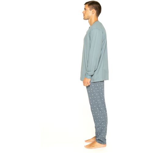 Muška pidžama dugih rukava s gumbima slika 5