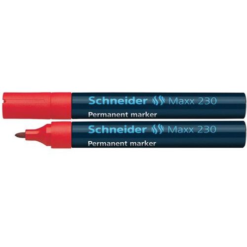 Flomaster Schneider, permanent marker, Maxx 230, 1-3 mm, crveni slika 2
