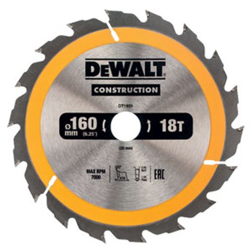 Dewalt LIST KRUŽNE PILE ZA DRVO 18 Z 160x20mm DT1931 slika 1