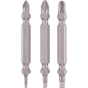 Set 3 dvostrana bita, 65 mm, PZ/Hex