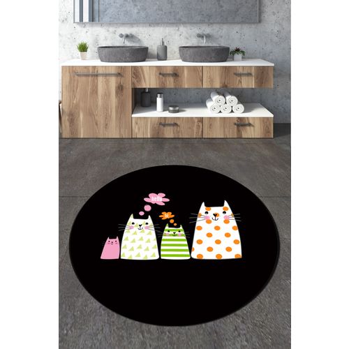 Colourful Cotton Prostirka kupaonska Four Cats Circle Djt 140 slika 1