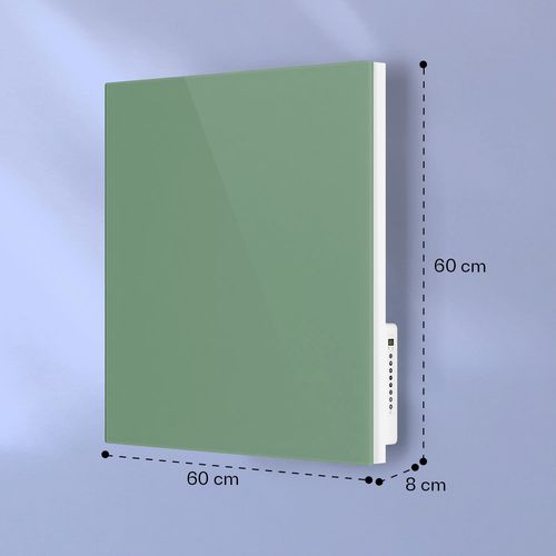 Klarstein Mojave 500 pametni grijač 2 u 1 infracrveni konvektor 60x60cm 500W RGB rasvjeta, Zelena slika 7