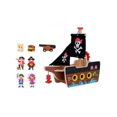 Tooky Toy Drveni Piratski Brod slika 1