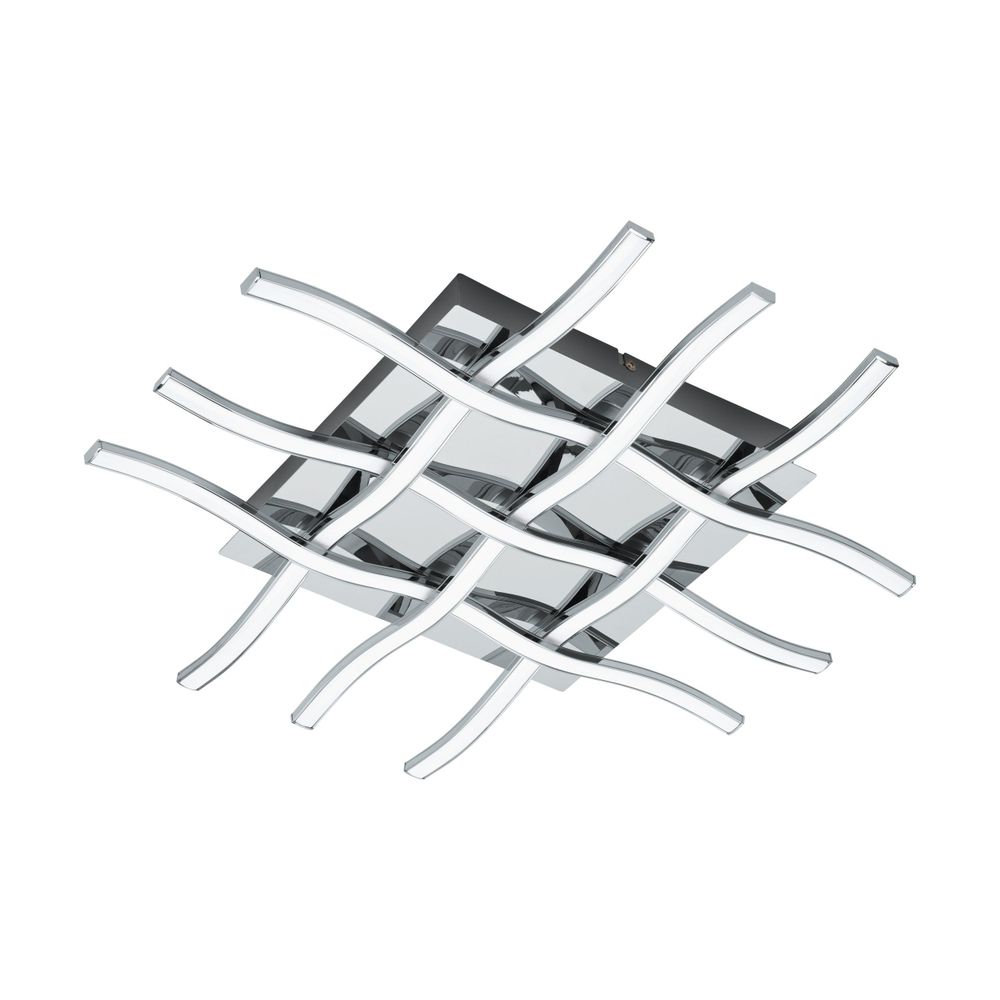 Eglo Lasana 1 Plafonjera sa LED Osvjetljenjem, 36W, D500, Aluminijum/Krom, Bijela slika 1