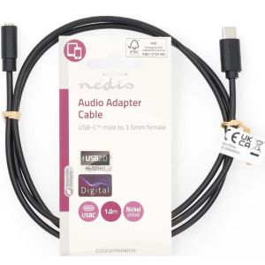 CCGL65960BK10 Adapterski kabl sa USB-C  na 3,5mm muški sa 4-pinom, 1m