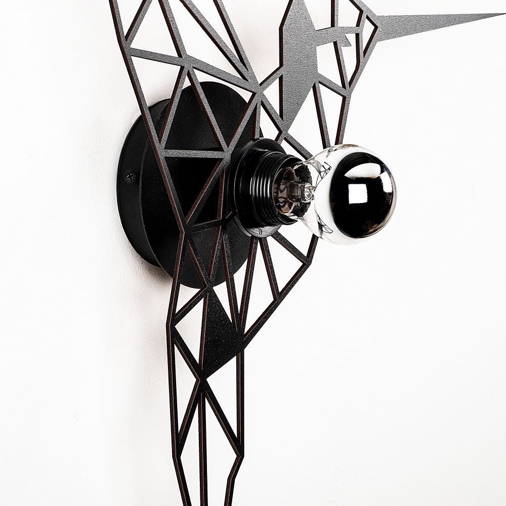 W-053 Crna Zidna Lampa slika 4
