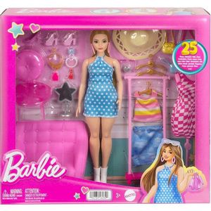 Barbie lutka i modni set s dodacima za ormar