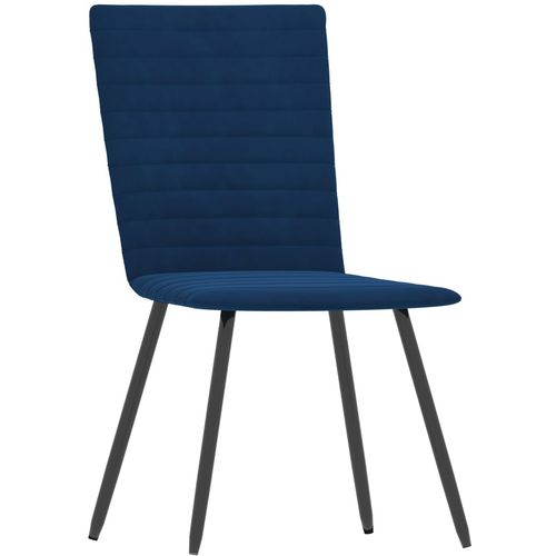 Blagovaonske stolice 6 kom plave baršunaste slika 16