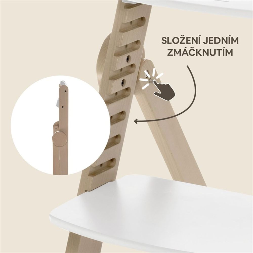 Zopa Drvena hranilica/stolica Clipp & Clapp, Black slika 8