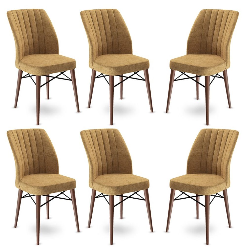 Flex - Set Brown Cappuccino Stolica (6 komada) slika 1