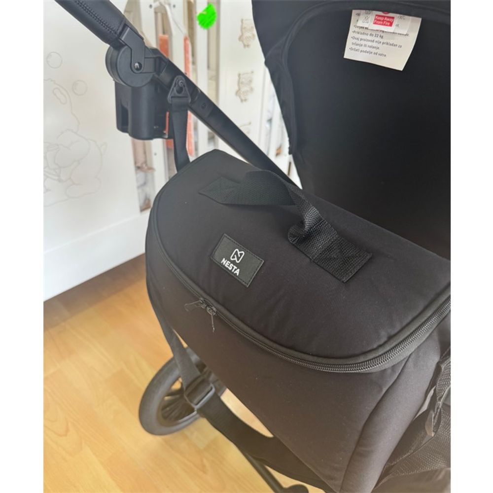 Nesta Kolica za bebe Eva 2U1, Black slika 6