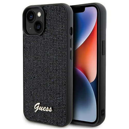 Maska Guess Hc PU Disco Script Metal za iPhone 15 6.1 (GUHCP15SPMSDGSK) slika 1