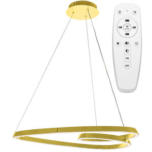 TOOLIGHT Stropna svjetiljka Hanging Loop LED APP797-cp zlatna + daljinski