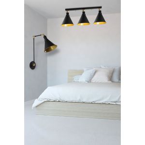 Berceste - Set1 Black Chandelier & Wall Lamp Set