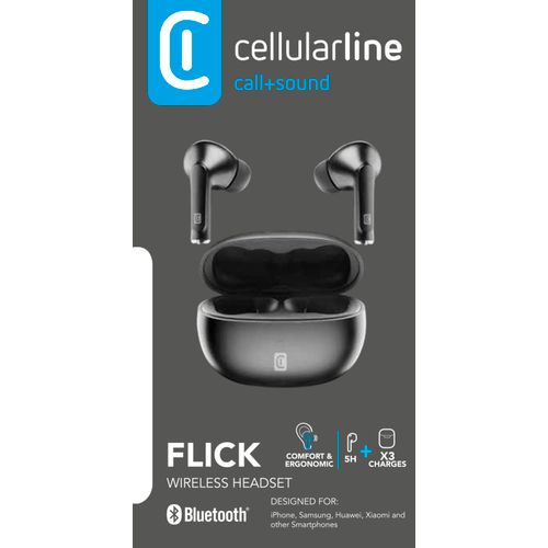 Cellularline slušalice BT TWS Flick black slika 4