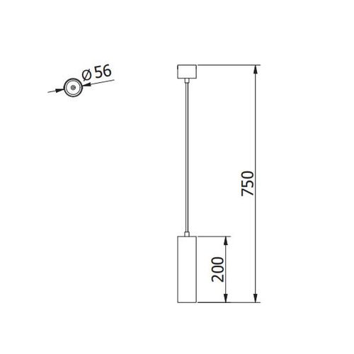 GTV viseća lampa LAGOS 1xGU10 220V, bijela slika 2