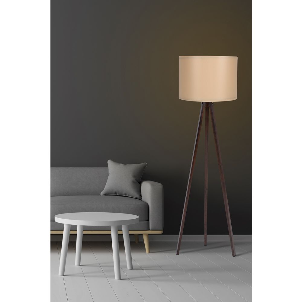 Podna lampa "101" boje krem i orahovina slika 2