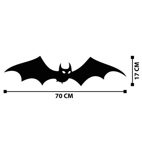 Halloween Dekorativni Metalni Zidni Ukras u Crnoj Boji, 12 slika 6